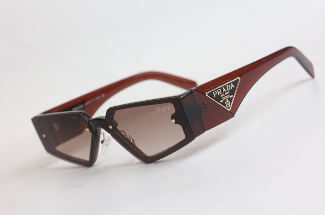 Prada Shield Frame Rectangular Sunglasse