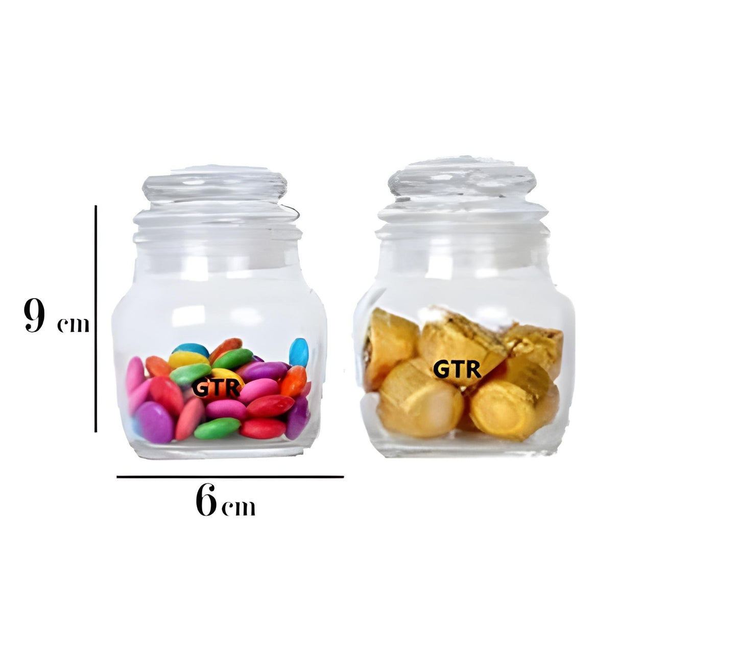 Spice Jar Glass Container With Air Tight Lid Set Of 2