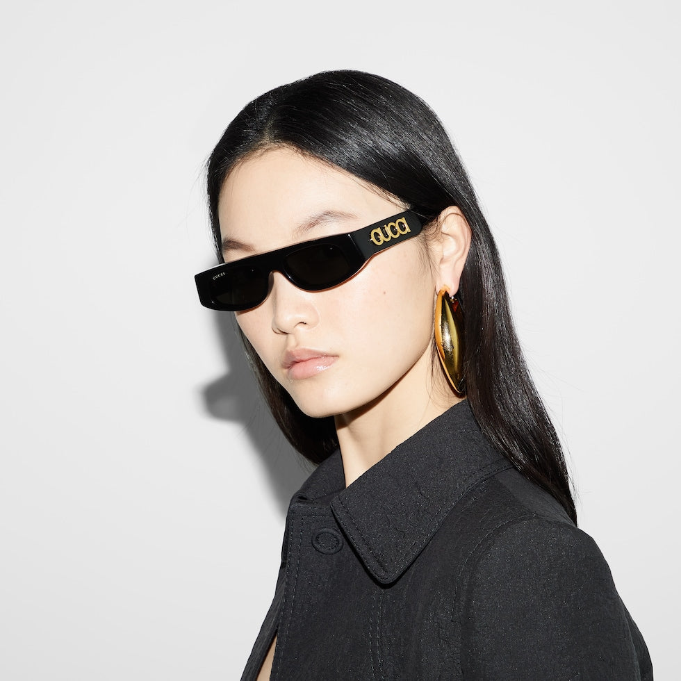 Gucci Geometric Shaped Frame Sunglass