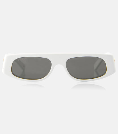 Gucci Runway Rectangular Sunglass In White