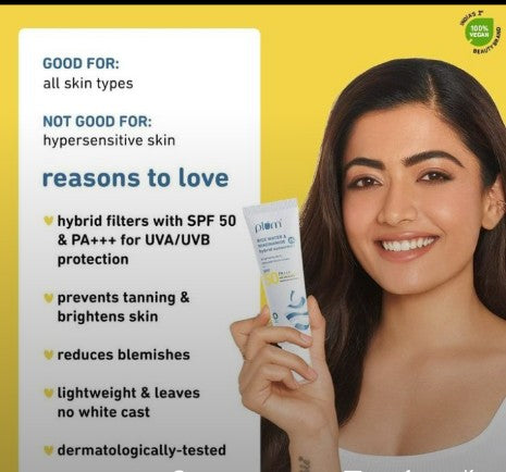Plum Rice Water & Niacinamide 2% Hybrid Sunscreen