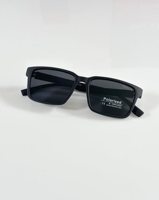 Prada Polarized Square Sunglasses – Black Edition