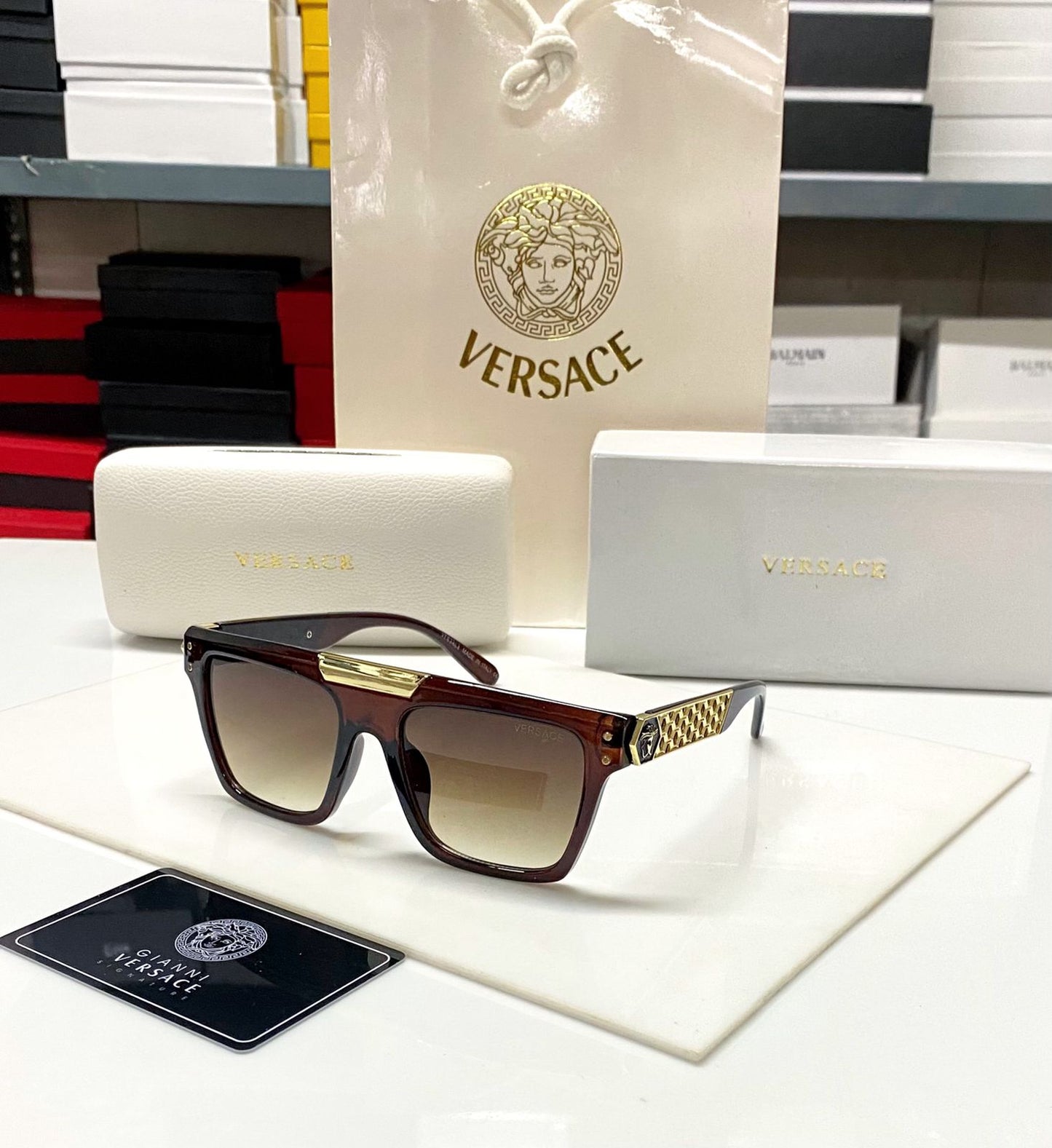 Versace-Inspired Men's Luxury Sunglasses