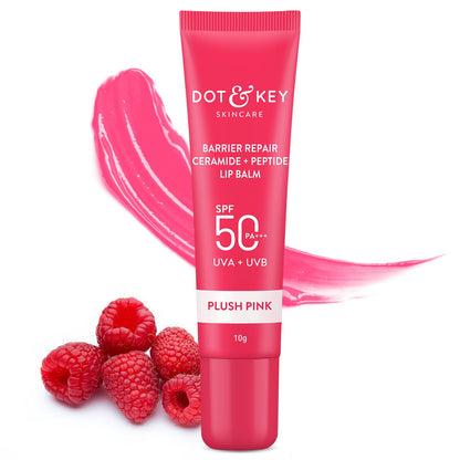 DOT & KEY Barrier Repair Ceramide + Peptide Plush Pink Lip Blam