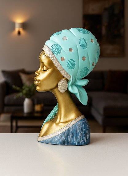 African Lady Resin Bust&nbsp;