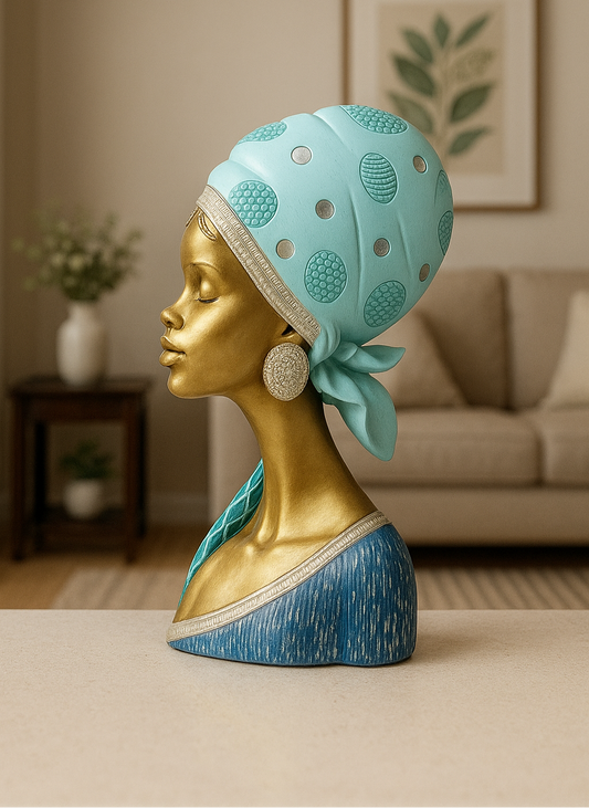 African Lady Resin Bust&nbsp;