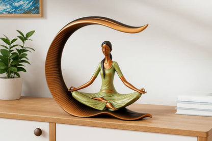 Meditating Woman Decorative Sculpture