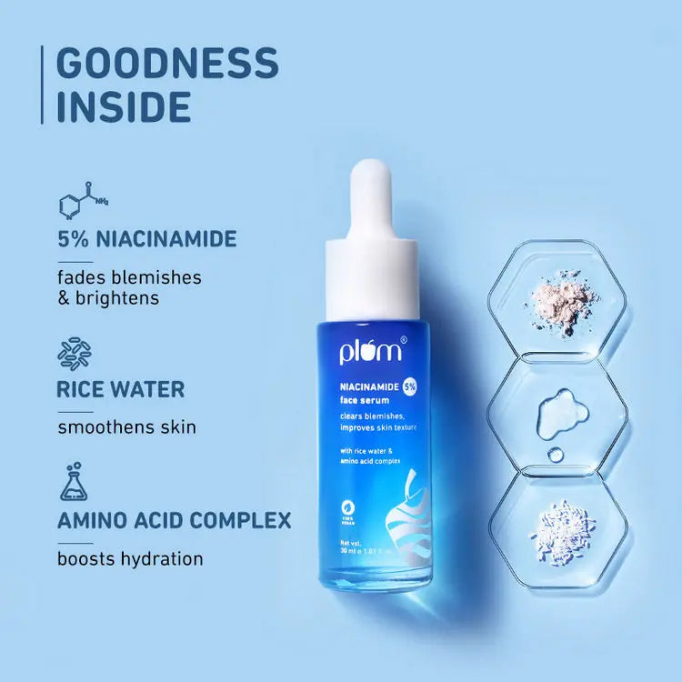 Plum 5% Niacinamide Face Serum – Clearer, Smoother Skin Naturally