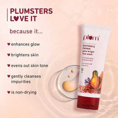 Plum Saffron & Papaya Glow Bright Face Wash